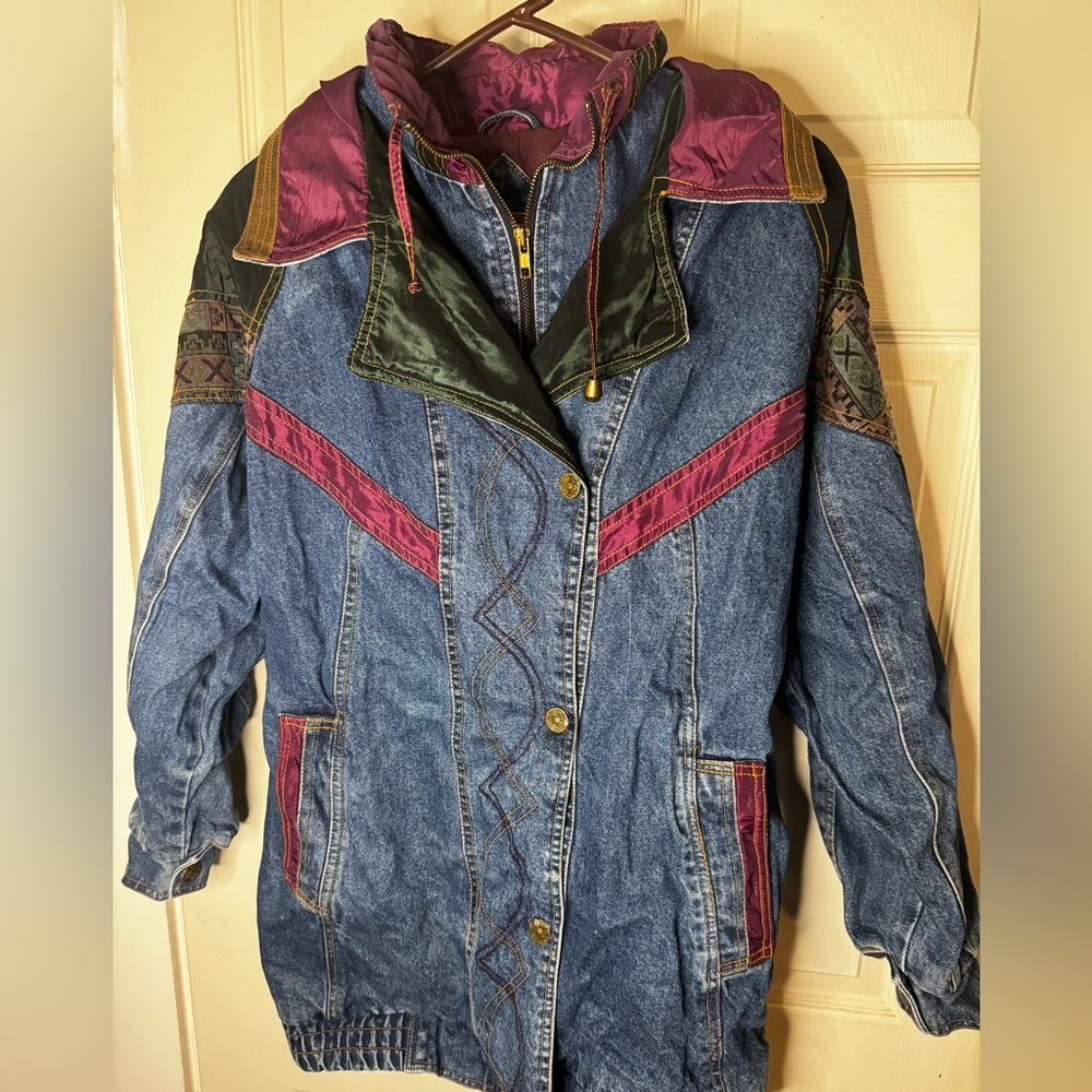 Current Seen VTG Colorful Denim Jean Jacket M